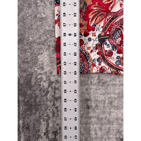 Peruvian Connection Dress XS Womens Floral Paisley Sheath Ruched Viscose Jersey - Picture 6 of 8